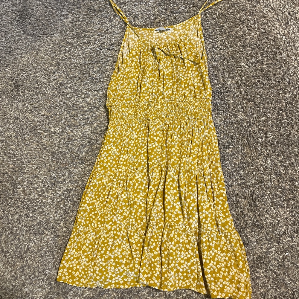 yellow floral summer dress